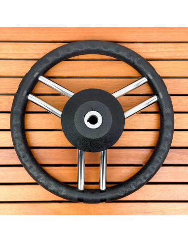 Volante a 6 razze 'Elba' nero Ø 350 mm