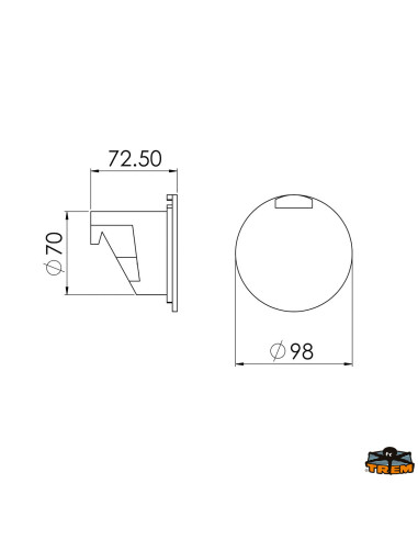 Contenitore doccia tondo colore Ral 9003