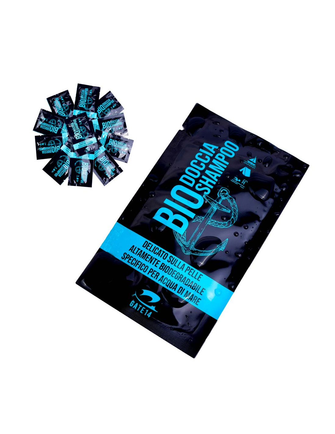 Doccia Shampoo Biodegradabile - 10 Bustine Monodose 10 ml 