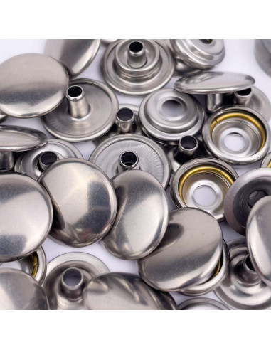 Kit 15 bottoni a pressione inox Ø 17...