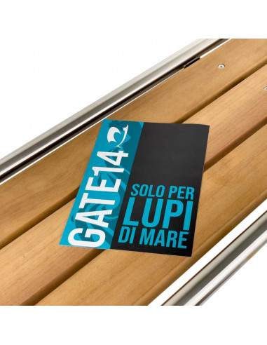 Plancetta di poppa in legno Iroko
