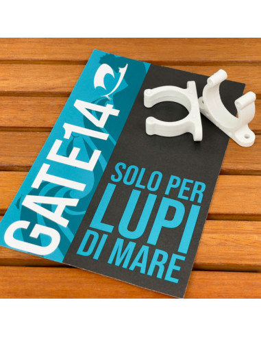 Clips ferma remo in plastica bianca 2...