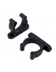 Clips ferma remo in plastica nera 2 pezzi