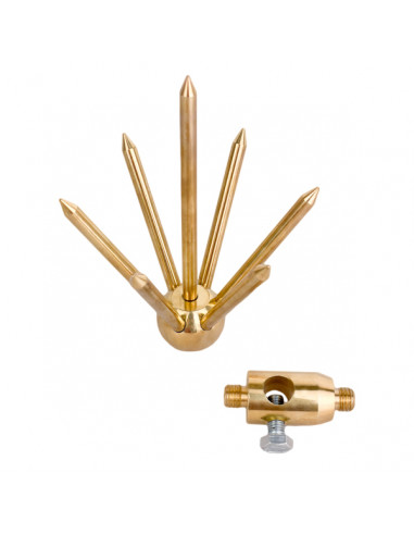 Scaricatore Di Fulmini Per Cavo Coassiale Tipo N, In Ottone Nichelato, Protezione Per Antenna WiFi, 2G/3G/4G E Radio