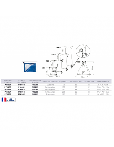 Serbatoio acqua flessibile 100 litri