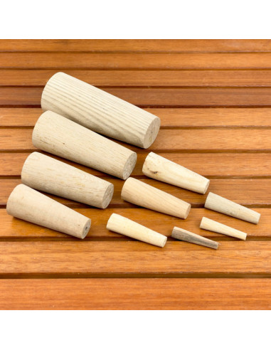 Set 10 tappi turafalle coni in legno...