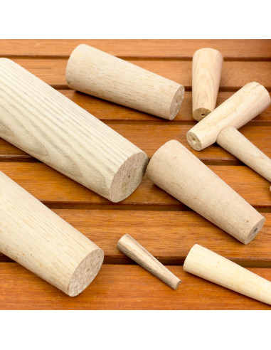 Set 10 tappi turafalle coni in legno...