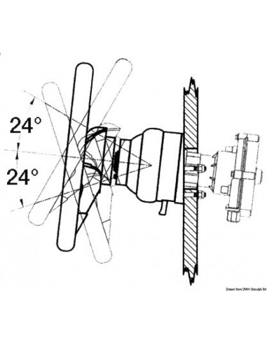 Ultraflex Timoneria rotativa singola T81