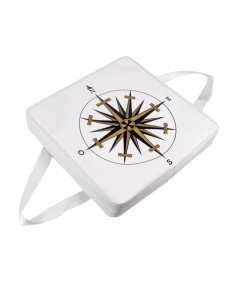 Cuscino galleggiante con stampa nautica 37 x 37 x 5 cm