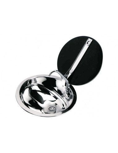 Lavello Tondo Inox Lucido con Coperchio