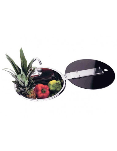 Lavello Tondo Inox Lucido con Coperchio