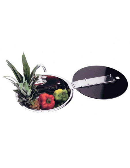 Lavello Tondo Inox Lucido con Coperchio