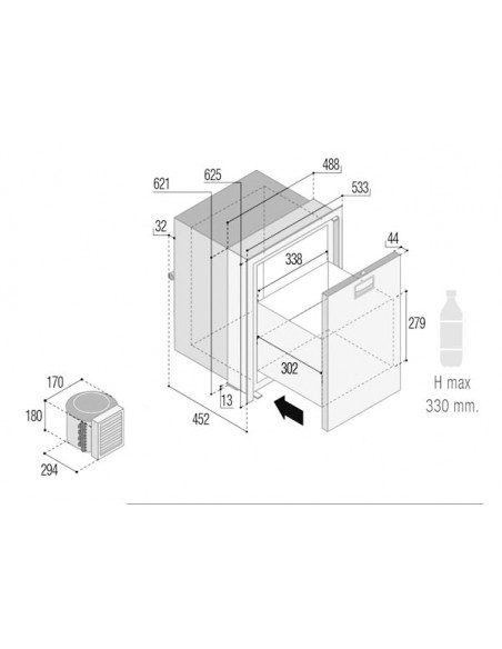 Frigoriferi VF Inox a Cassetto Compressore Esterno