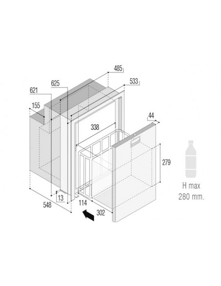Frigoriferi VF Inox a Cassetto Compressore Interno