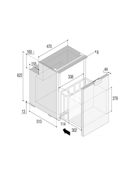 Frigoriferi VF a Cassetto Compressore Interno