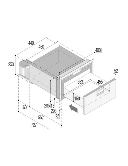 Congelatore Inox a Cassetto VF DW35