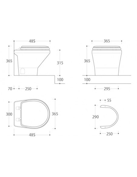 WC - Toilet Tecma Compass Short