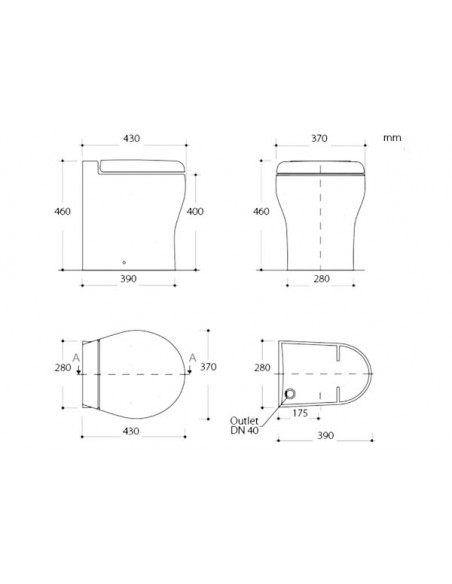 WC - Toilet Tecma Elegance 2G