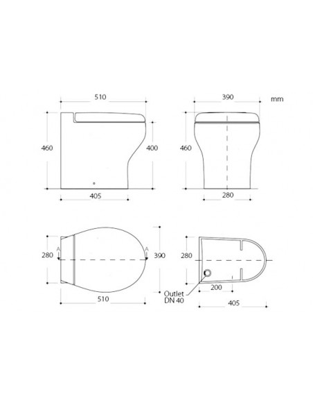 WC - Toilet Tecma Silence Plus 2G