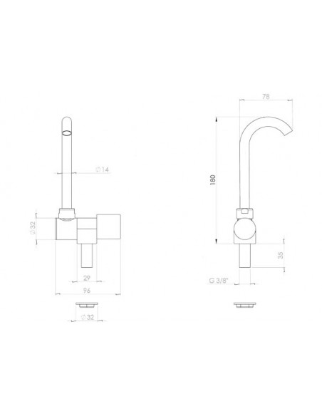 Rubinetto Uno Folding