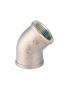 Gomito 45° F-F in Bronzo