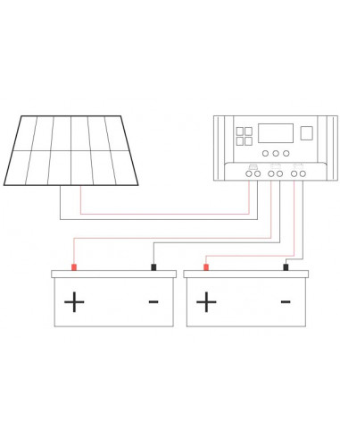 Regolatore di Carica Solare PWM Dual
