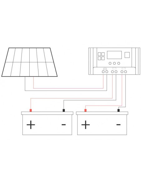 Regolatore di Carica Solare PWM Dual