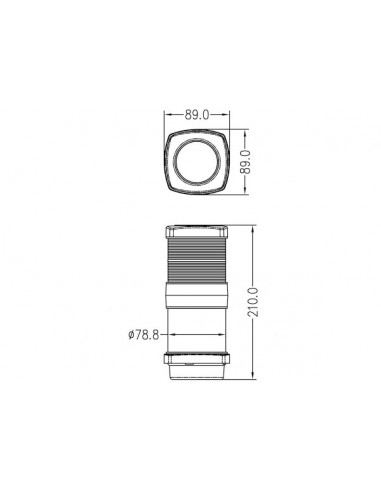 Fanale Tricolore e Fonda LED (CE)