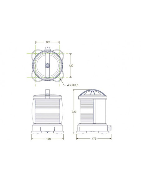 Fanali DHR per Barche  fino a  50 Metri Fanali DHR per Barche  fino a  50 Metri