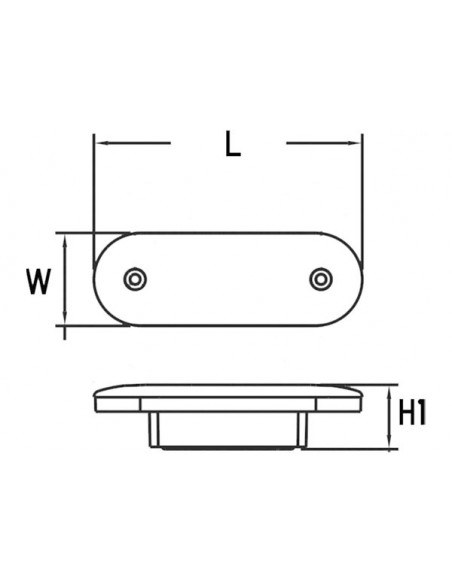 Luce Impermeabile LED Elliptic Flush Inox