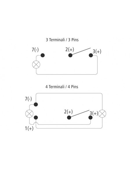Interruttore Impermeabile IP68 White LED