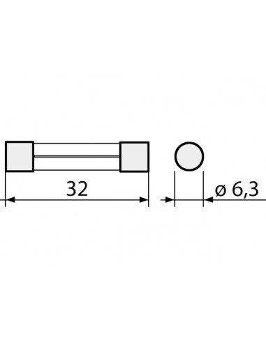 Fusibili in Vetro 6.3x32 mm