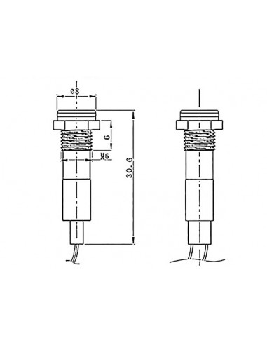 Spie LED OC 6MM 12V