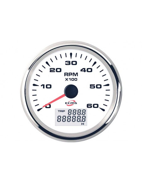 Contagiri/Contaore Ecms White Chrome Contagiri/Contaore Ecms White Chrome