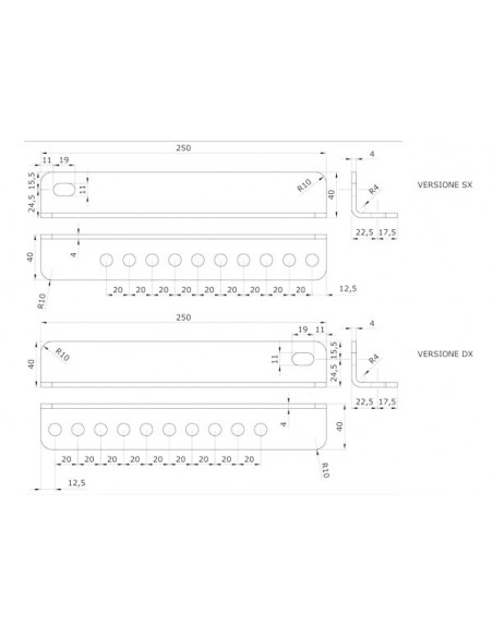 Angolari per Rulli Centrali Domar