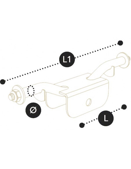 Staffa per Rullo Laterale Doppio Domar