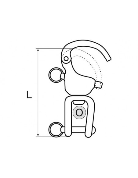 Moschettone Spi con Grillo Girevole