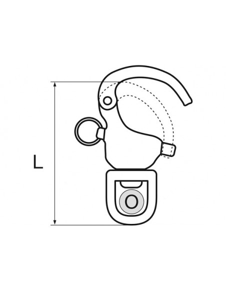 Moschettone da Spi Occhio Girevole CL