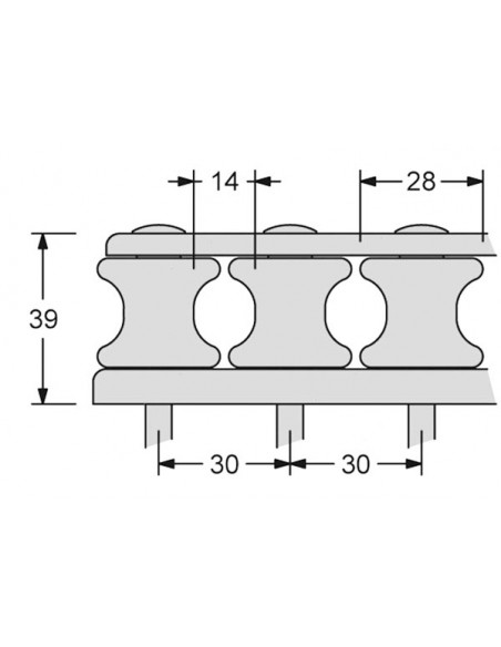 Rulliera per V-CAM 814 Antal