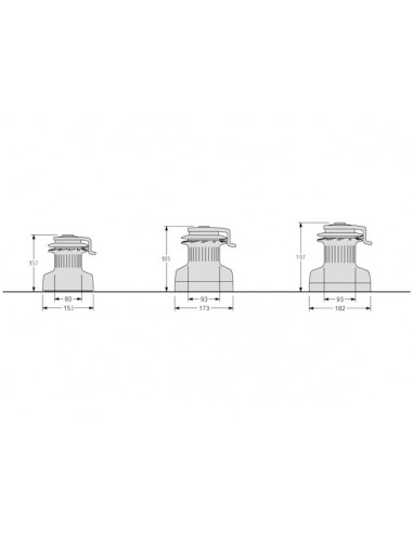 Winch Self Tailing XT Due Velocita' Ridotte