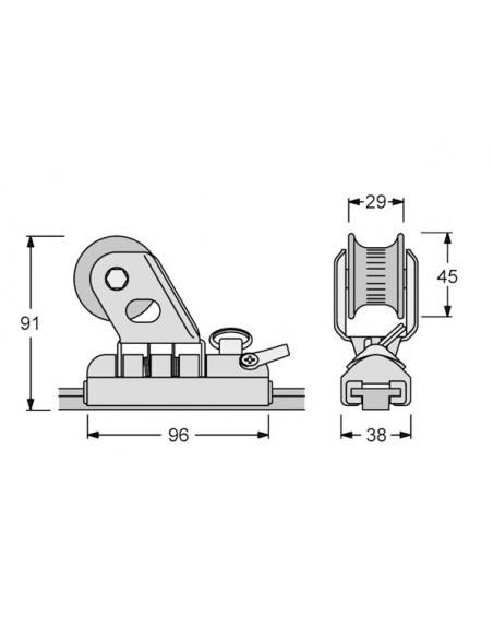 Carrello e Rotaia Genoa 26x4