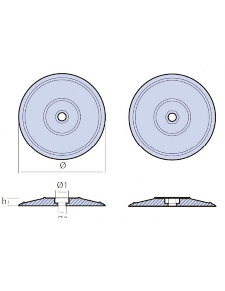 Anodi Flangia Tonda in Coppia con Viti