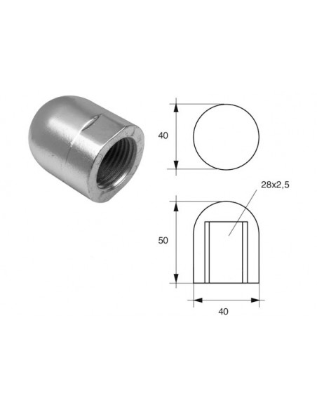 Anodi Ogiva Threaded M