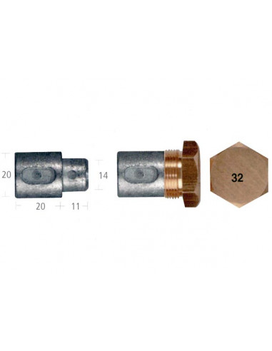 Barrotti Motore Aifo-Fiat (20x20mm)