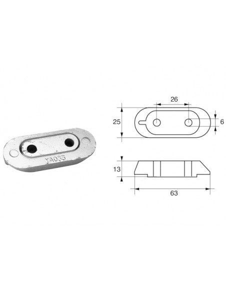 Piastrina FT8/9.9/25/50-F15/20/25/30/40/50/60/70