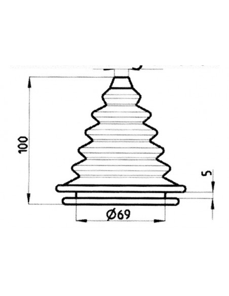 Cuffia Passa Paratia Wedge L