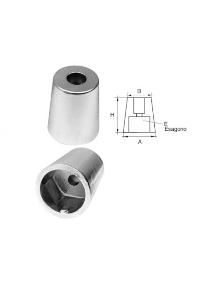 Anodi in Alluminio a Ogiva Hex