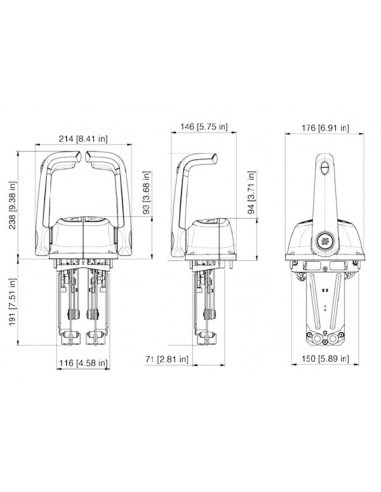 Comando Top Mount B501 Chrome