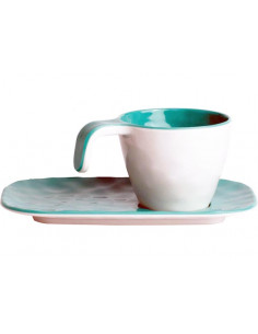 Tazzina da Caffè con Piattino Summer Aqua