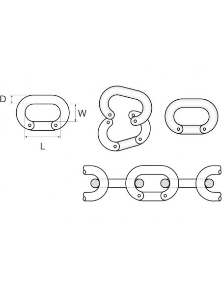 Falsemaglie in Acciaio Inox 8P